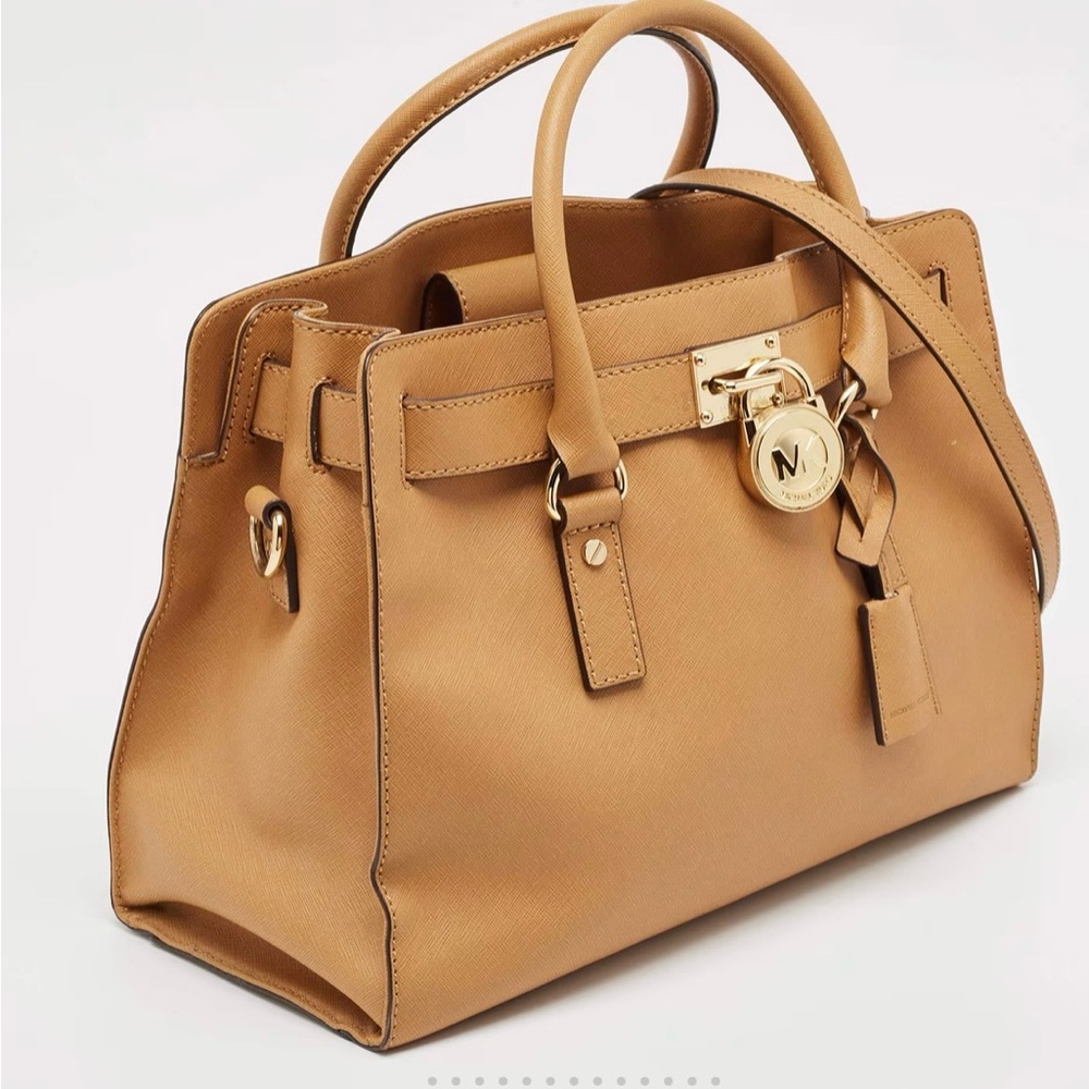 Michael Kors Tan Satchel with Gold Hardware
